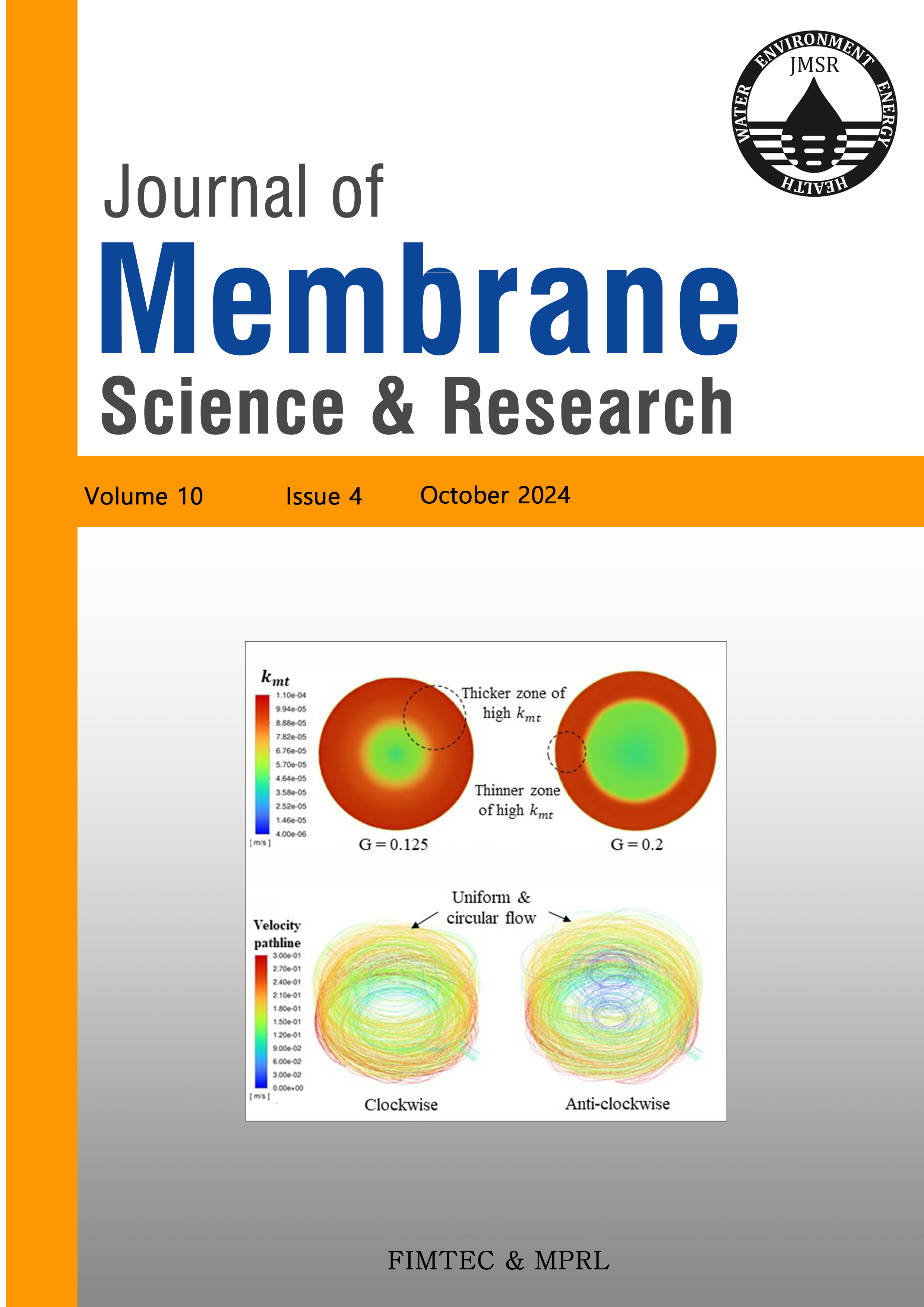 Journal of Membrane Science and Research